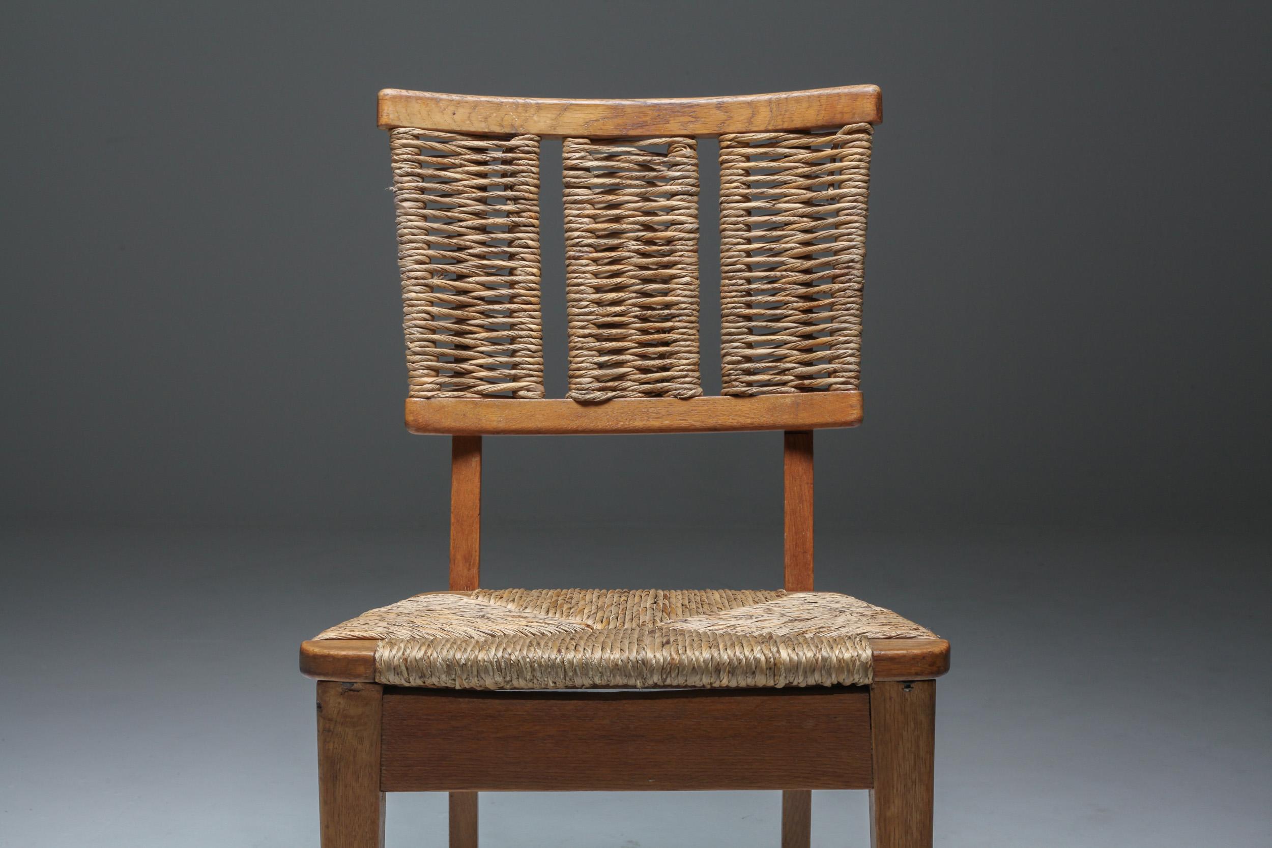Mart Stam 'A2-1' Chairs in Oak and Straw, 1947 2