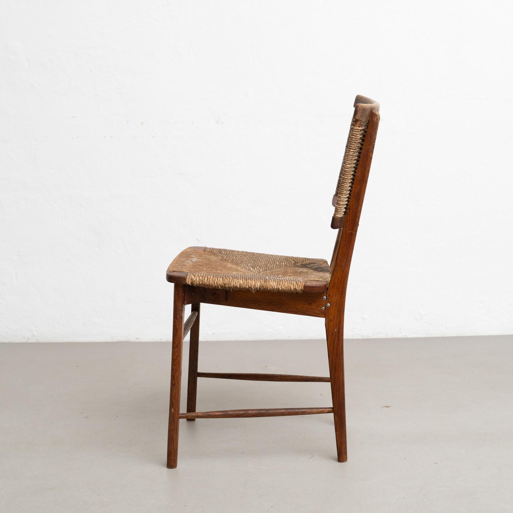 Mid-20th Century Mart Stam A2-1 Wood & Rattan Chair, 1947 - Original Vintage Condition