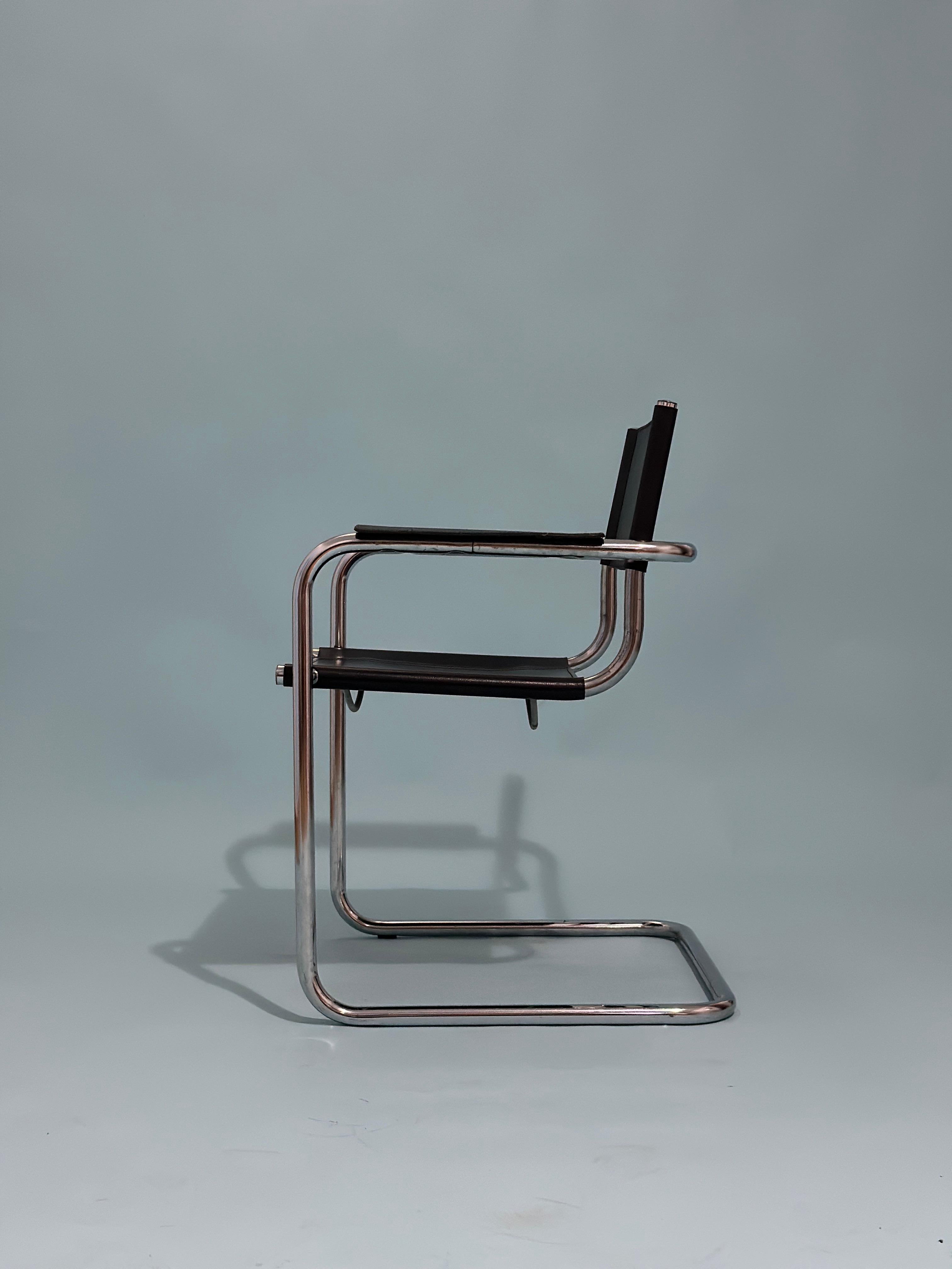 Italian Mart Stam Canrilever Chairs Italy 1980s For Sale
