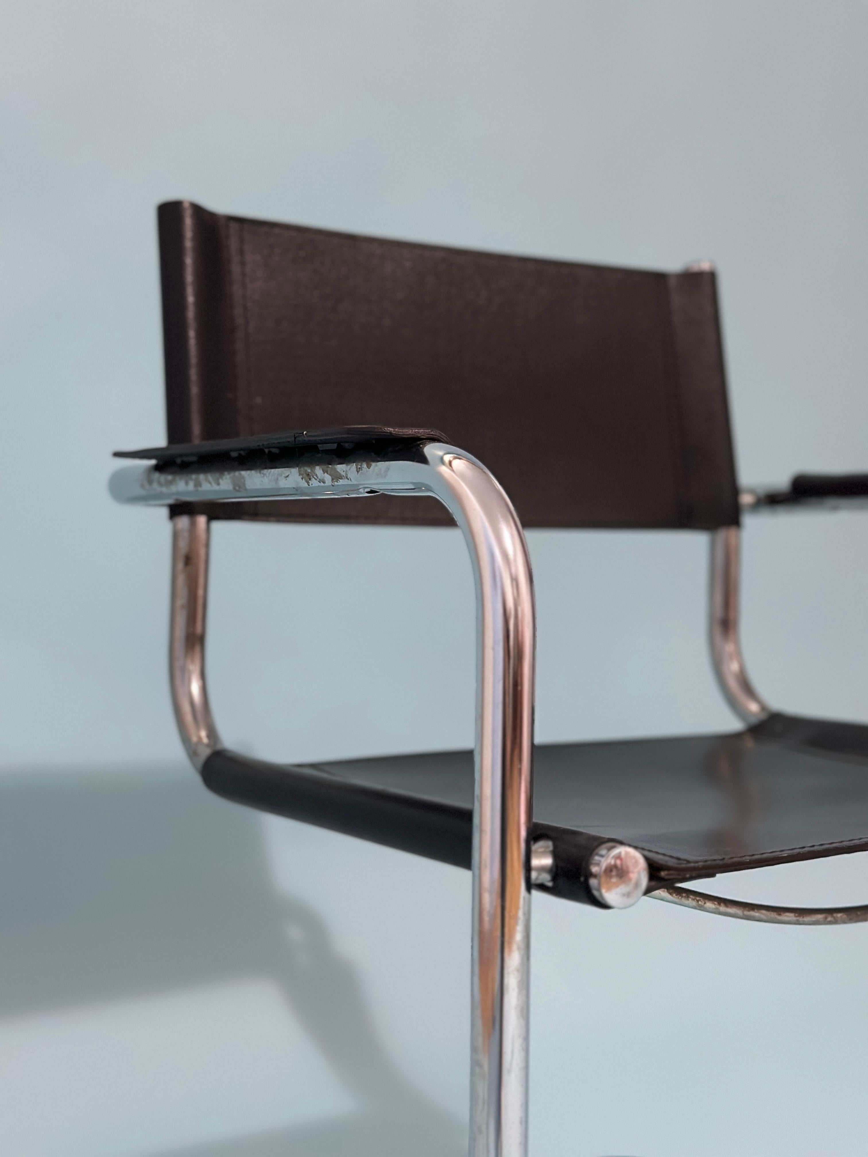 Mart Stam Canrilever Chairs Italy 1980s For Sale 1