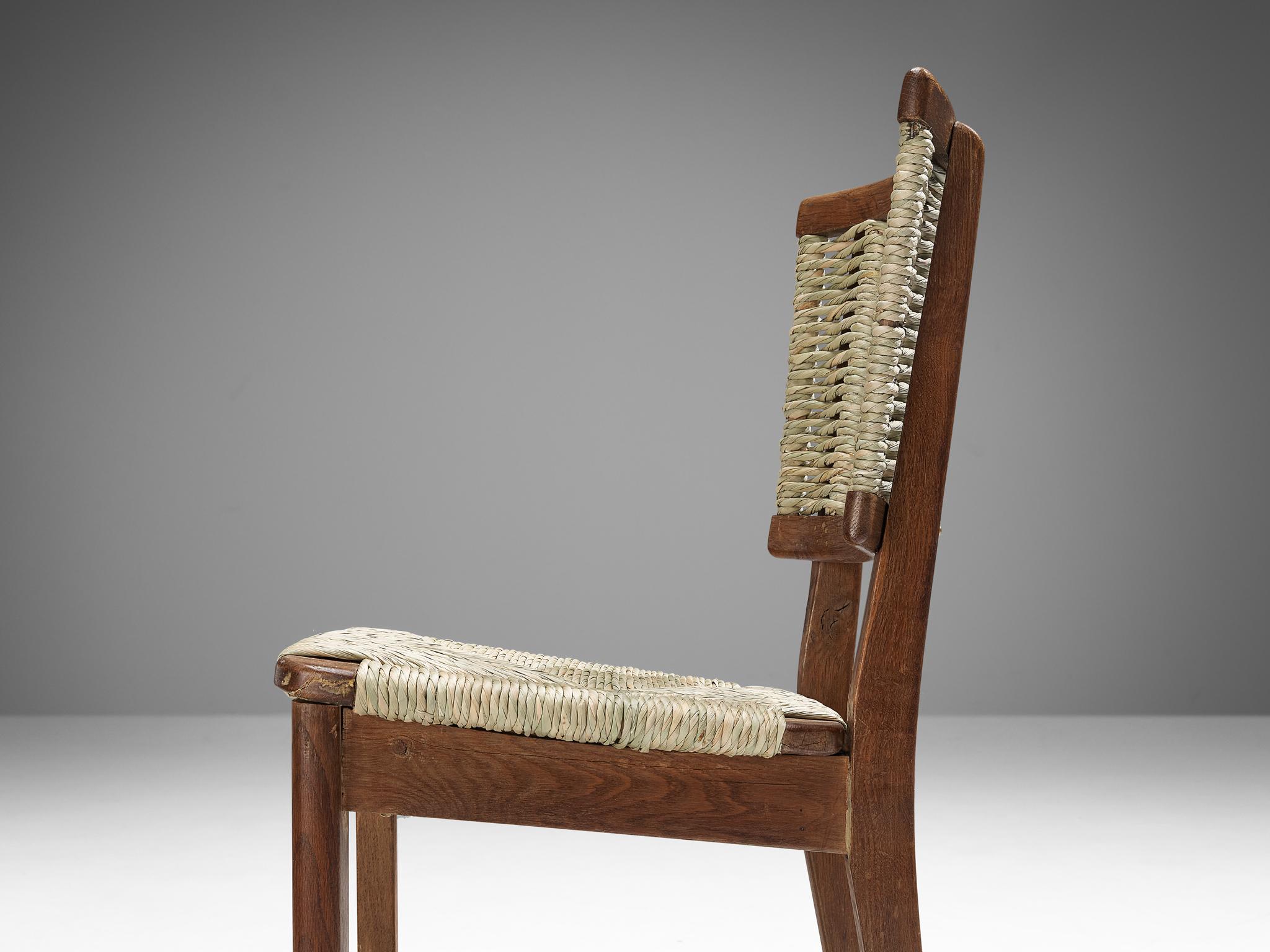 Mart Stam Dining Chair in Oak and Wicker Seagrass  2