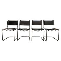 Mart Stam for Thonet  Set of 4 "S33" Cantilever Chairs, Germany 1960s