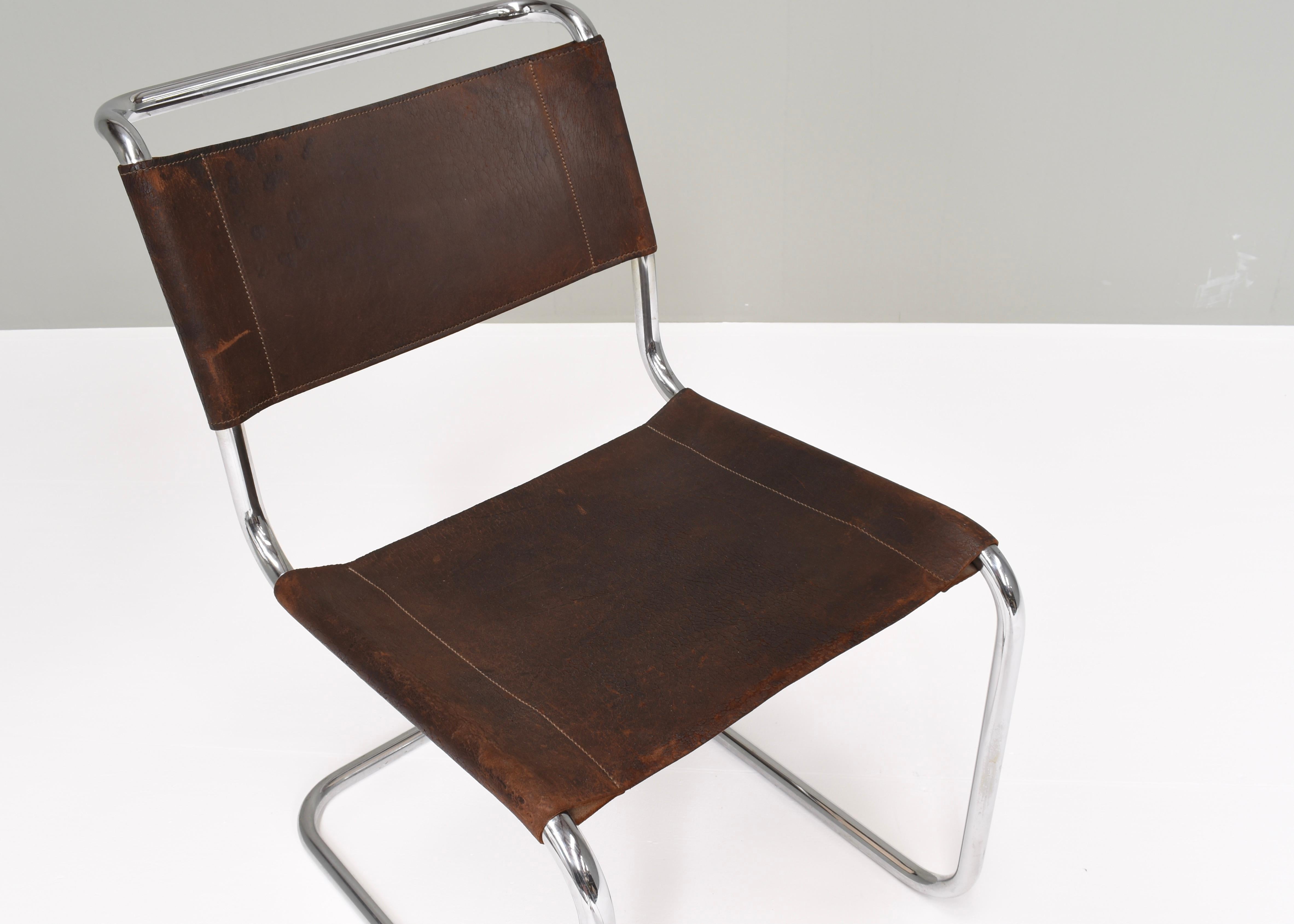 Leather Mart Stam & Marcel Breuer Bauhaus S33 Chair for Thonet, Germany, 1926