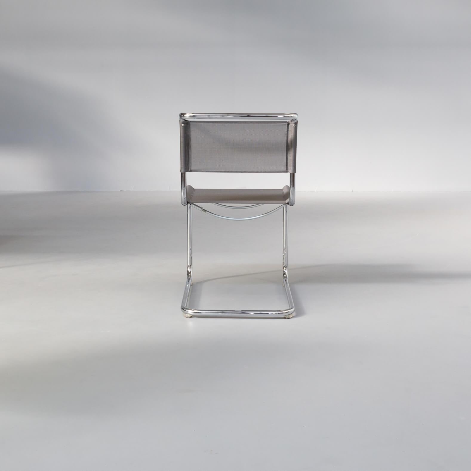 Chrome Mart Stam & Marcel Breuer S34 Cantilever Chair for Thonet Set/4 For Sale