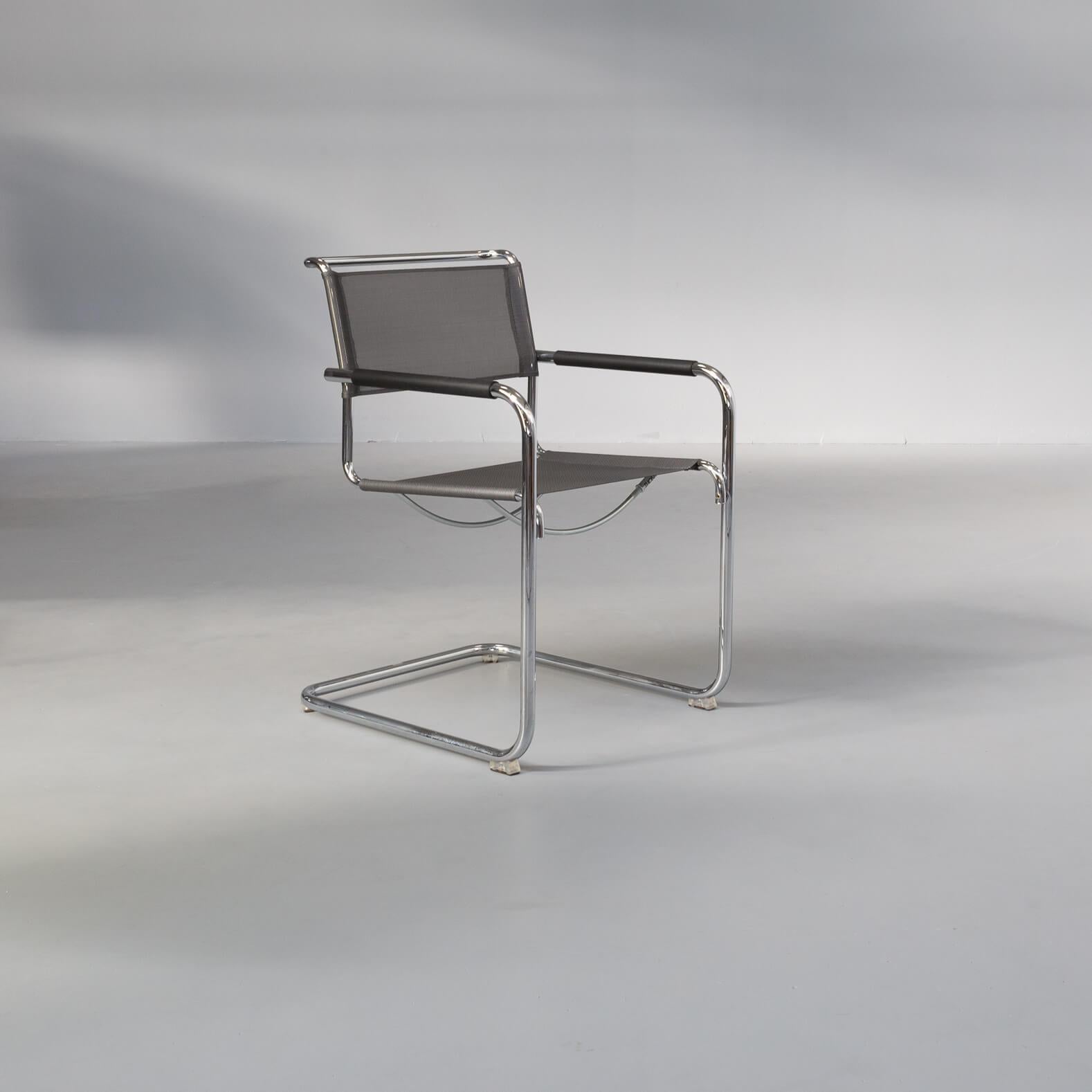Chrome Chaise cantilever S34 de Mart Stam & Marcel Breuer pour Thonet Set/4 en vente