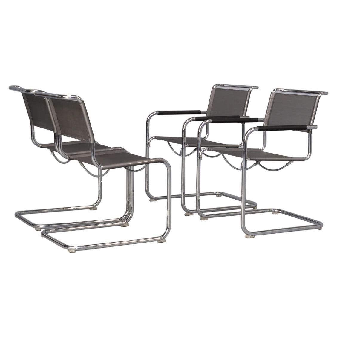 Mart Stam & Marcel Breuer S34 Cantilever Chair for Thonet Set/4 For Sale