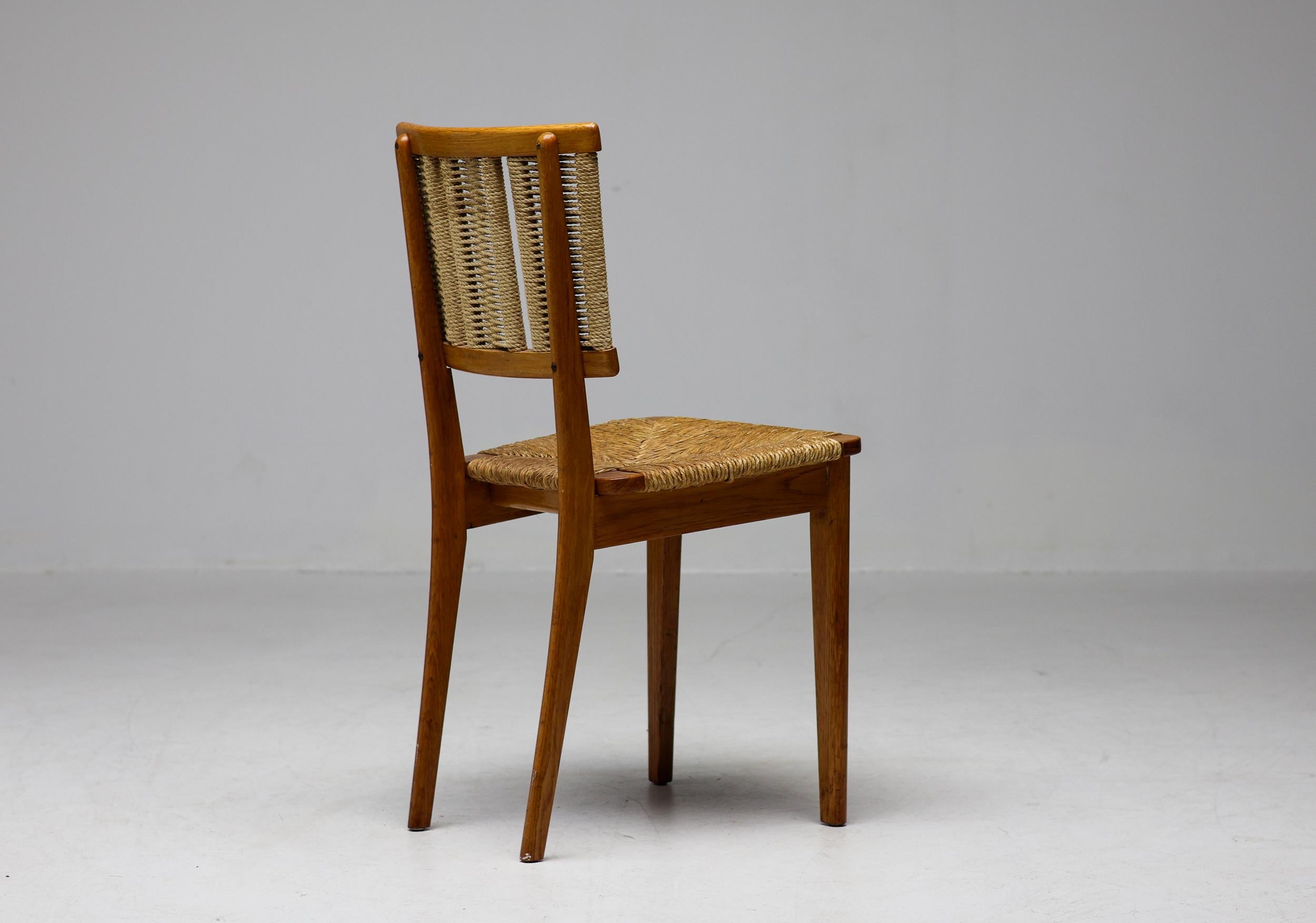 Mid-Century Modern Mart Stam Oak Side Chair For Sale