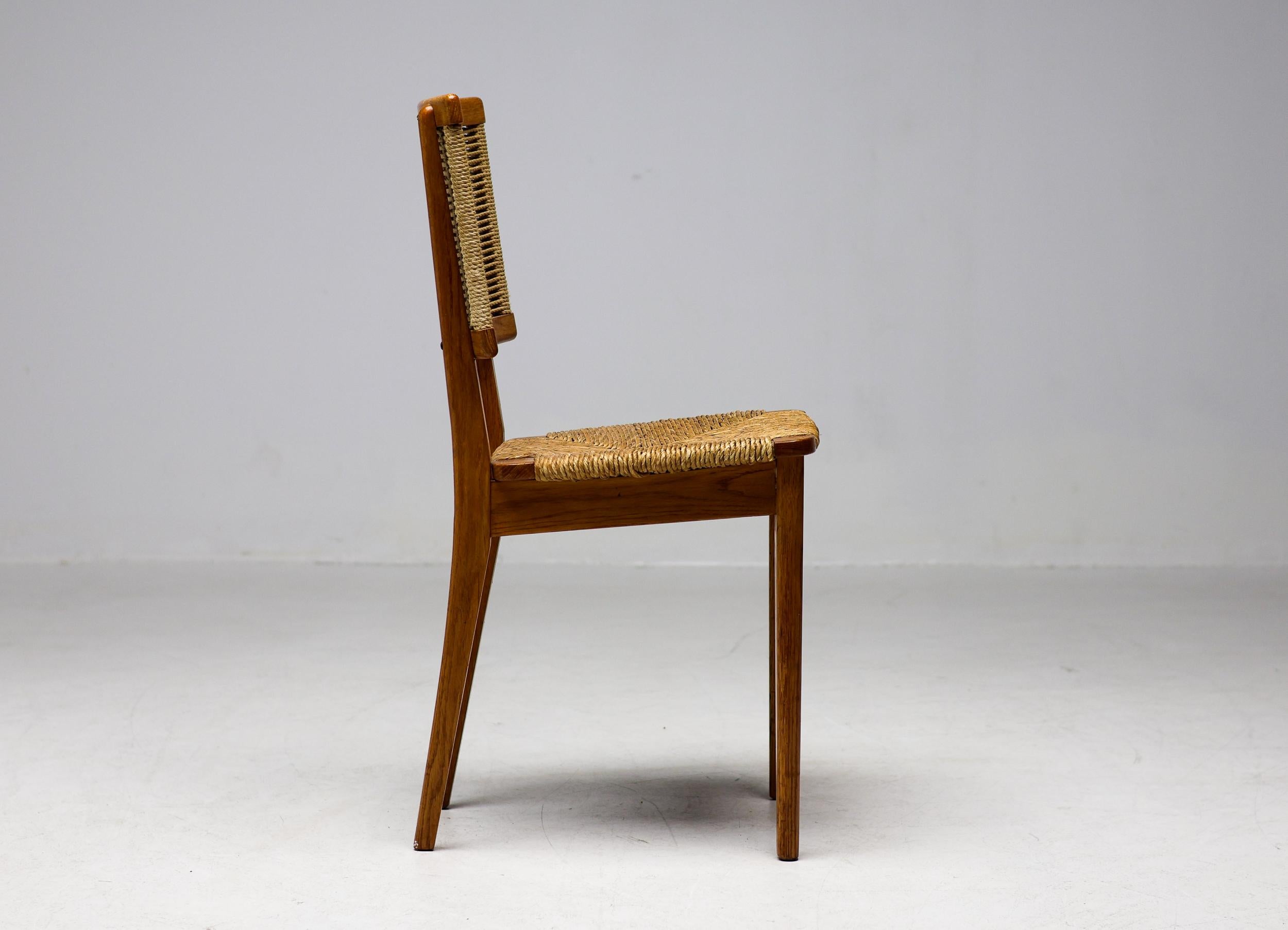 Rush Mart Stam Oak Side Chair For Sale