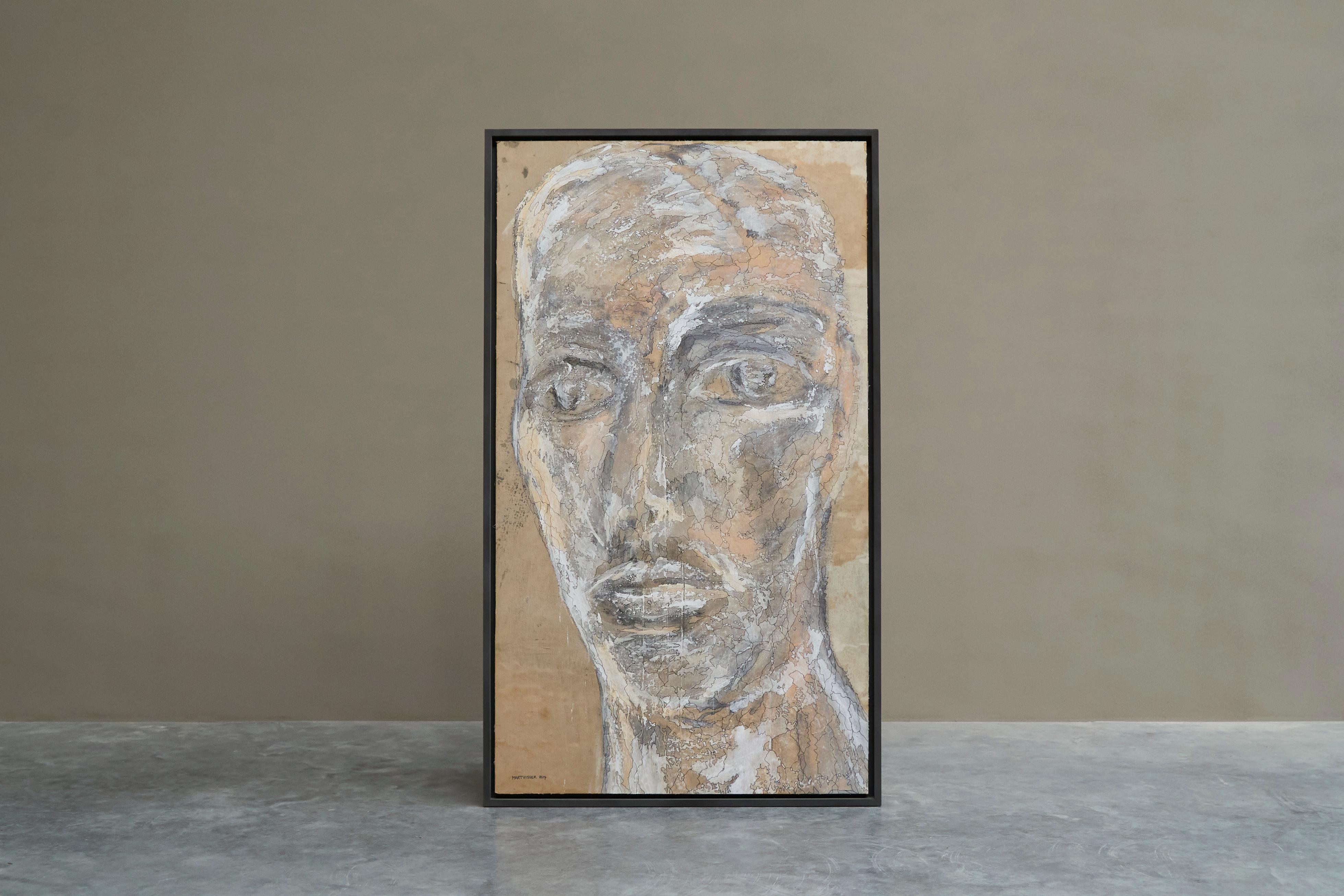 Mart Visser Large Artwork Mixed Media on Old Theatre Canvas 2017 en vente 3