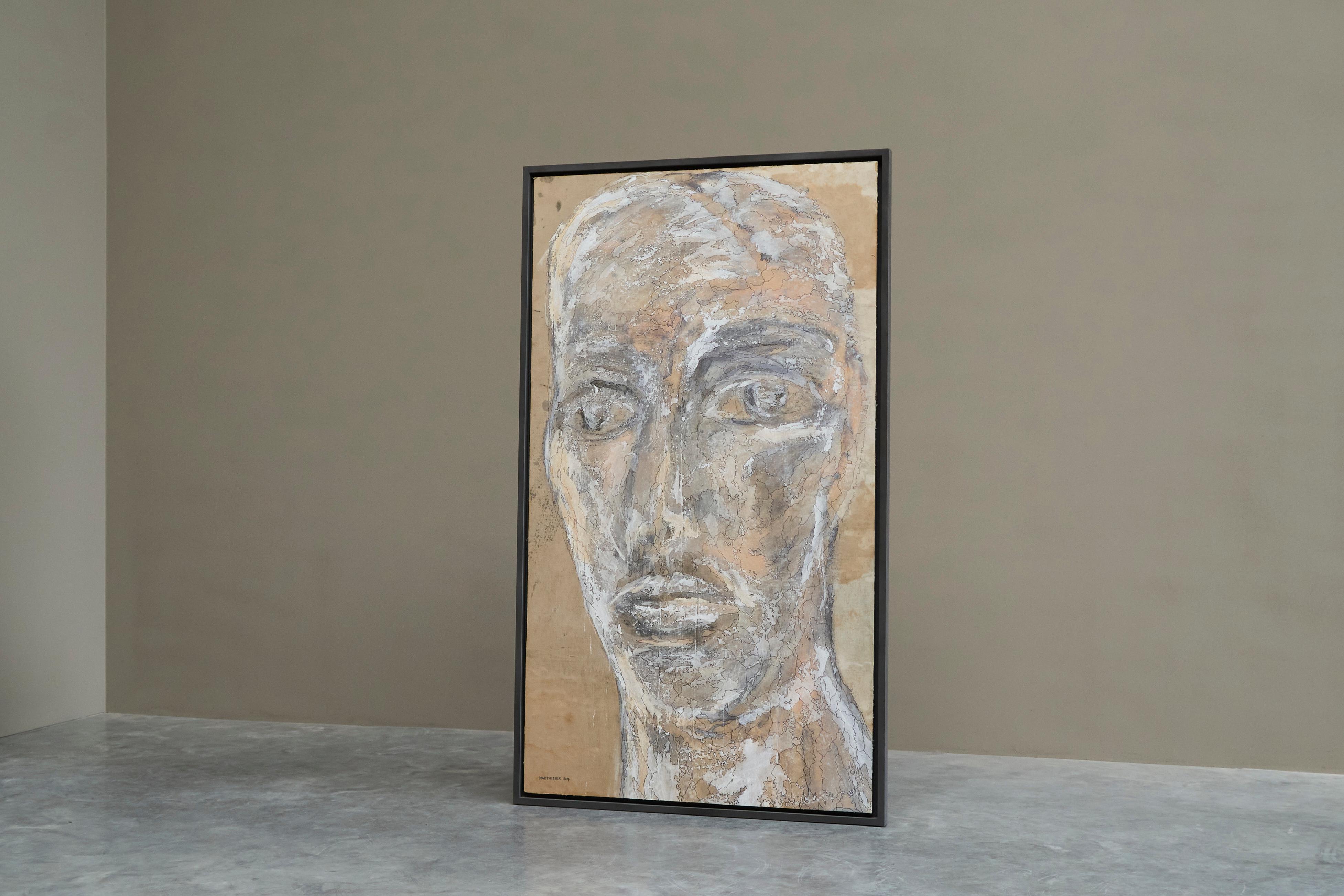 Mart Visser Large Artwork Mixed Media on Old Theatre Canvas 2017 en vente 4