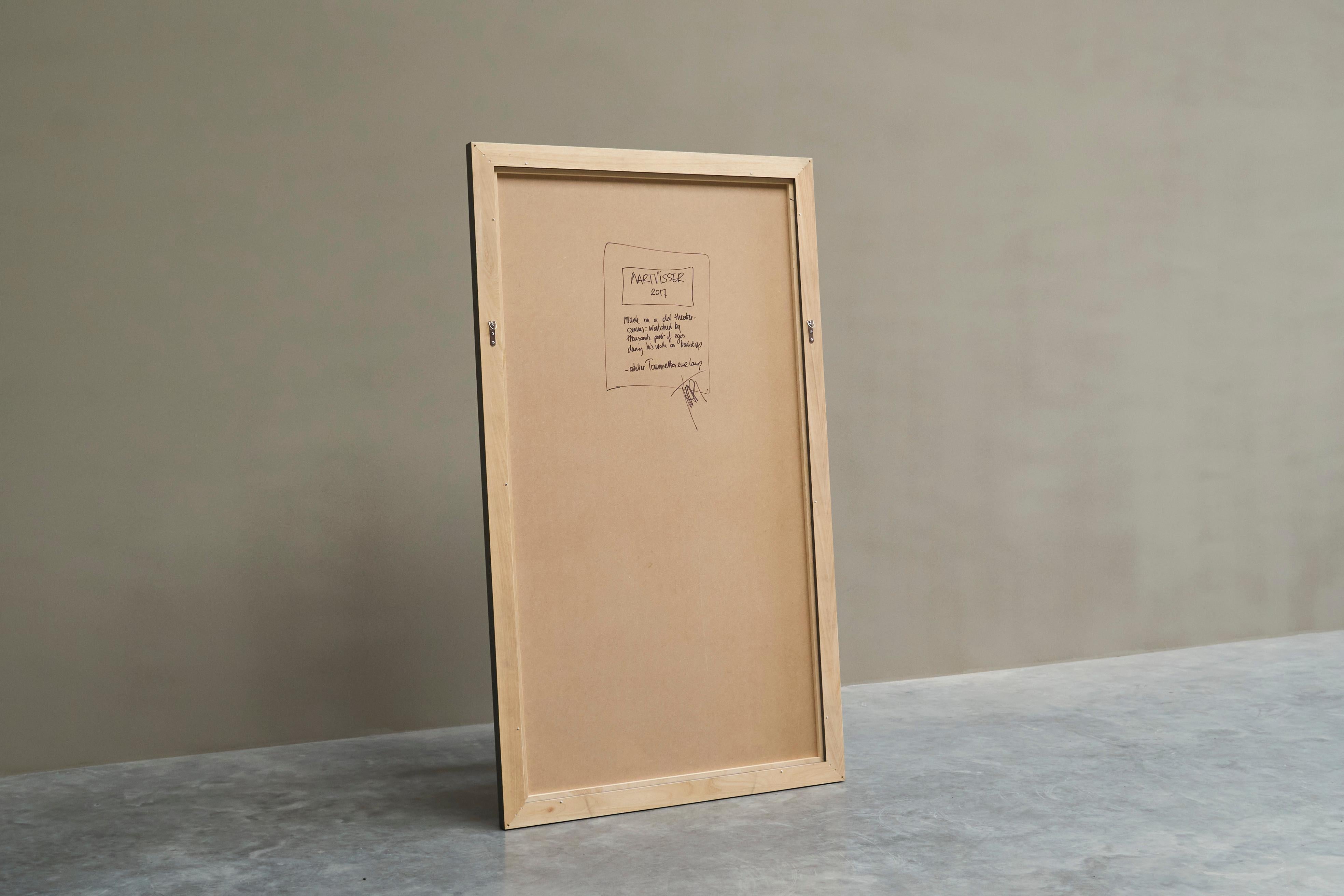 Mart Visser Large Artwork Mixed Media on Old Theatre Canvas 2017 en vente 9