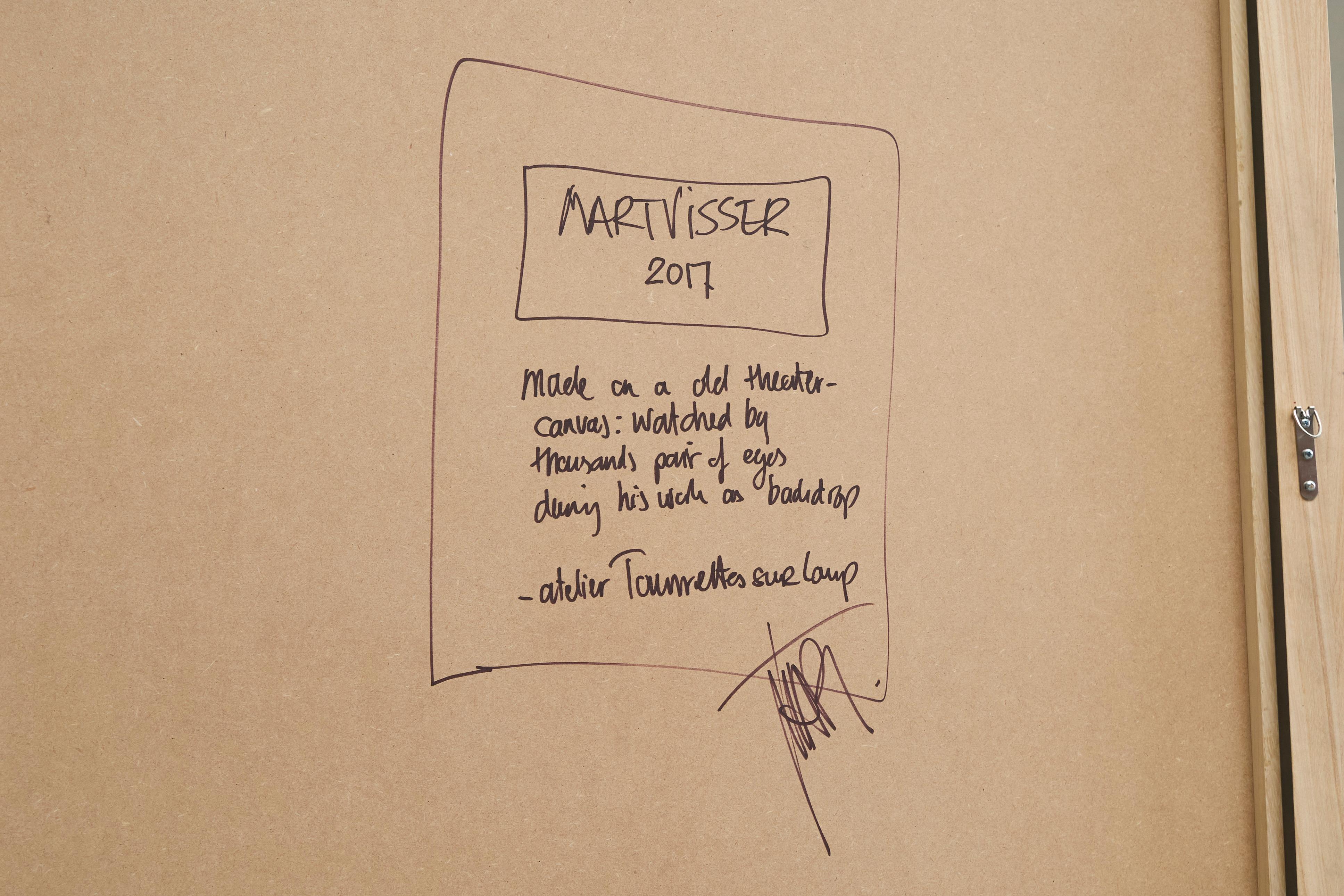 Mart Visser Large Artwork Mixed Media on Old Theatre Canvas 2017 en vente 10