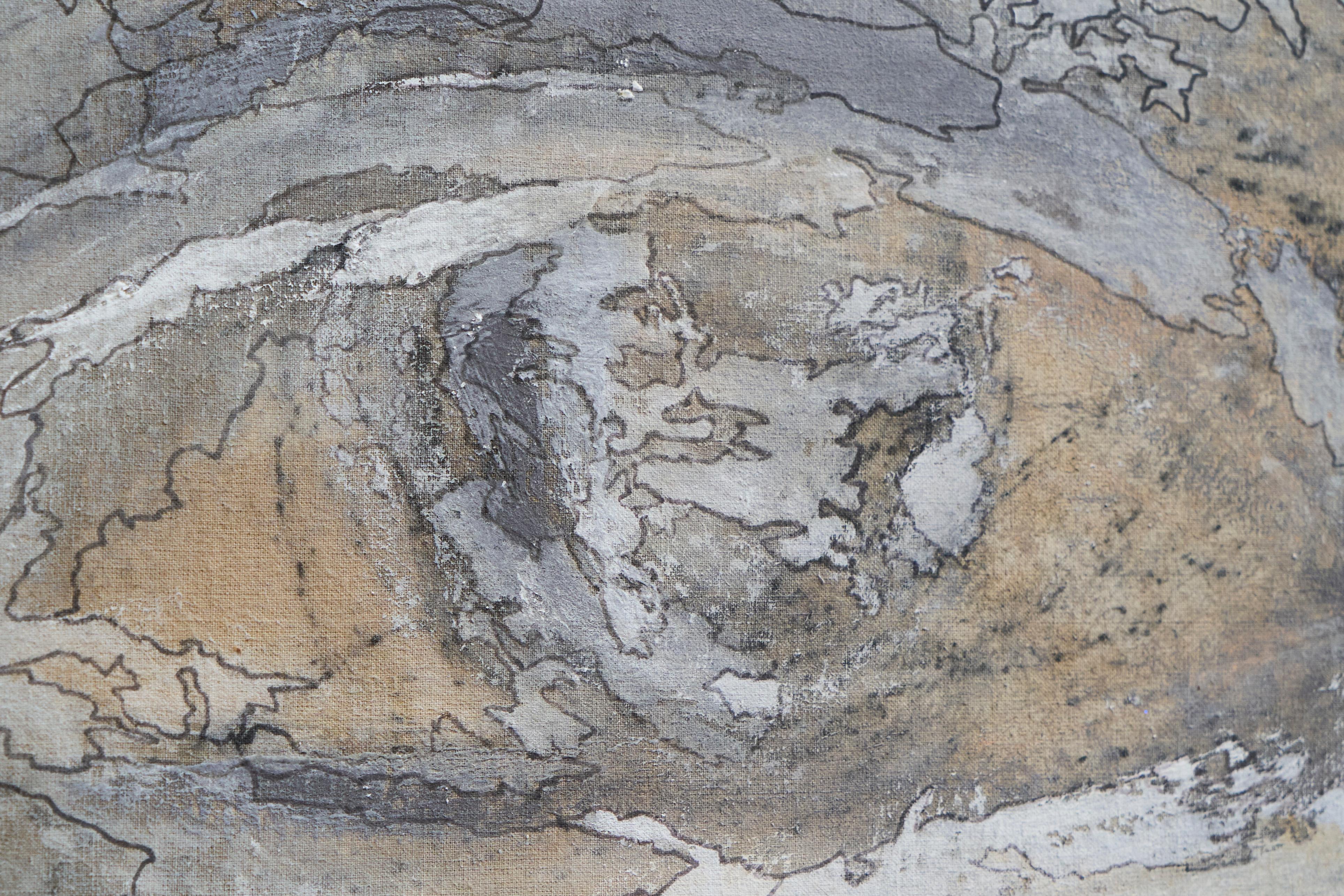 Mart Visser Large Artwork Mixed Media on Old Theatre Canvas 2017 en vente 11