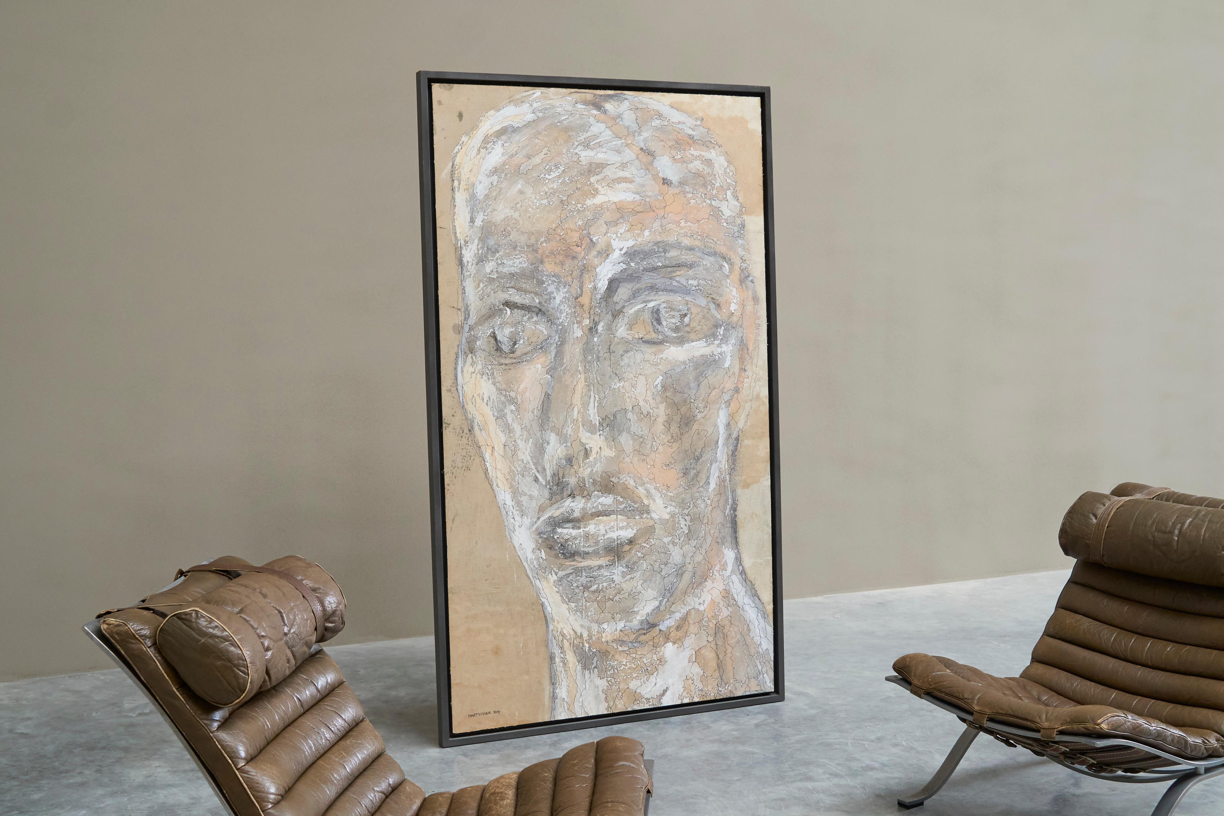 Moderne Mart Visser Large Artwork Mixed Media on Old Theatre Canvas 2017 en vente