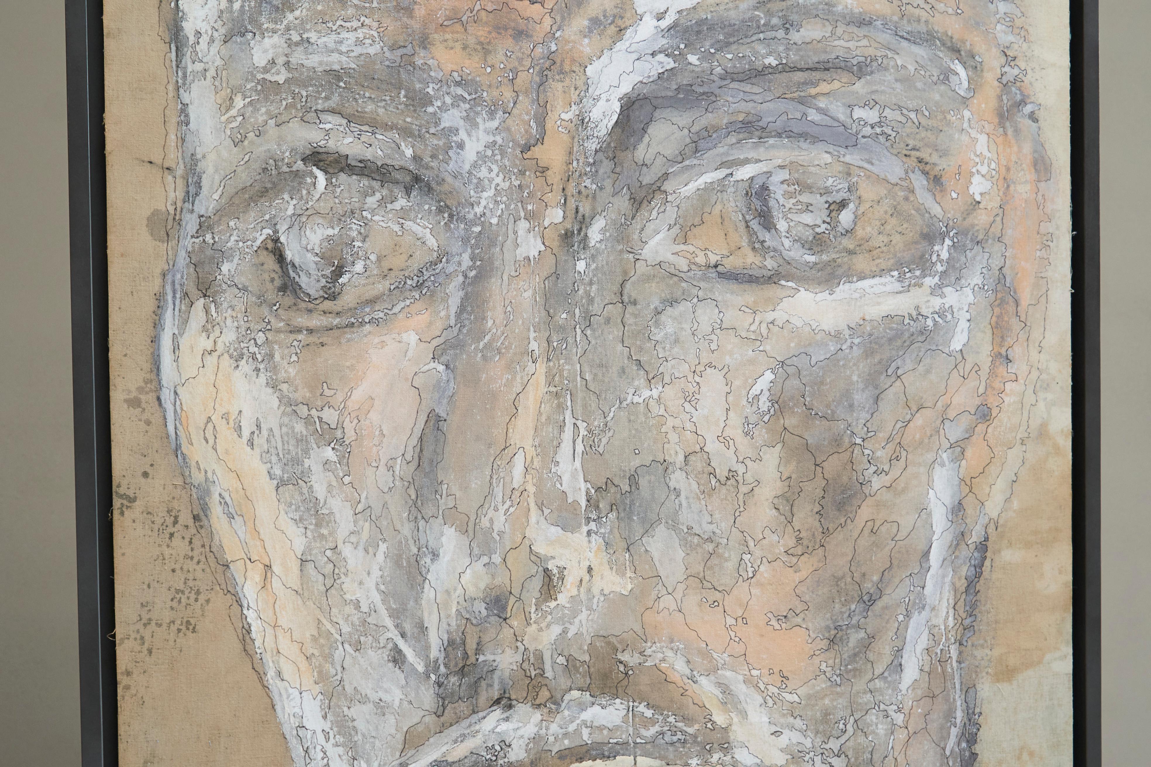 Fait main Mart Visser Large Artwork Mixed Media on Old Theatre Canvas 2017 en vente