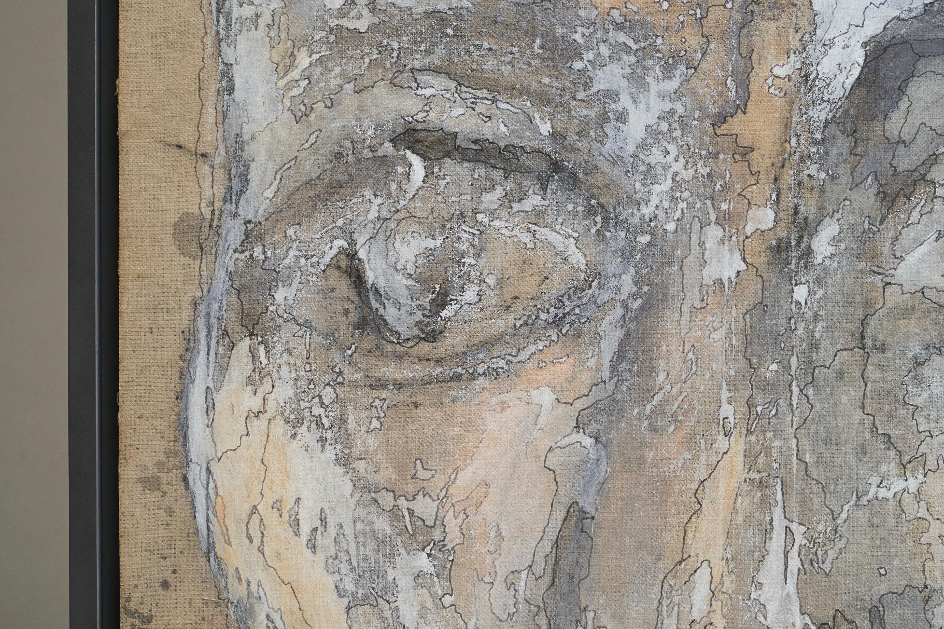 XXIe siècle et contemporain Mart Visser Large Artwork Mixed Media on Old Theatre Canvas 2017 en vente