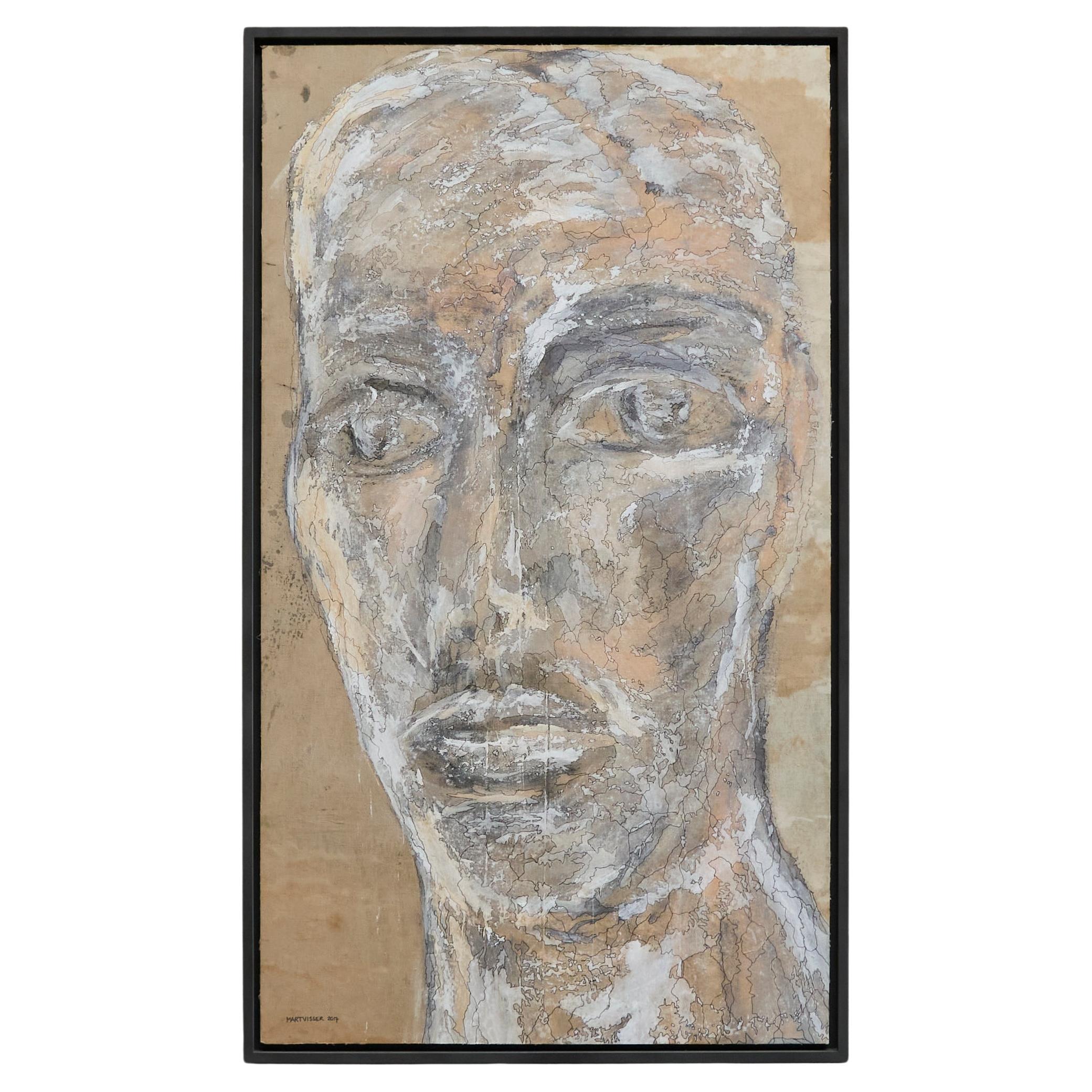 Mart Visser Large Artwork Mixed Media on Old Theatre Canvas 2017 en vente