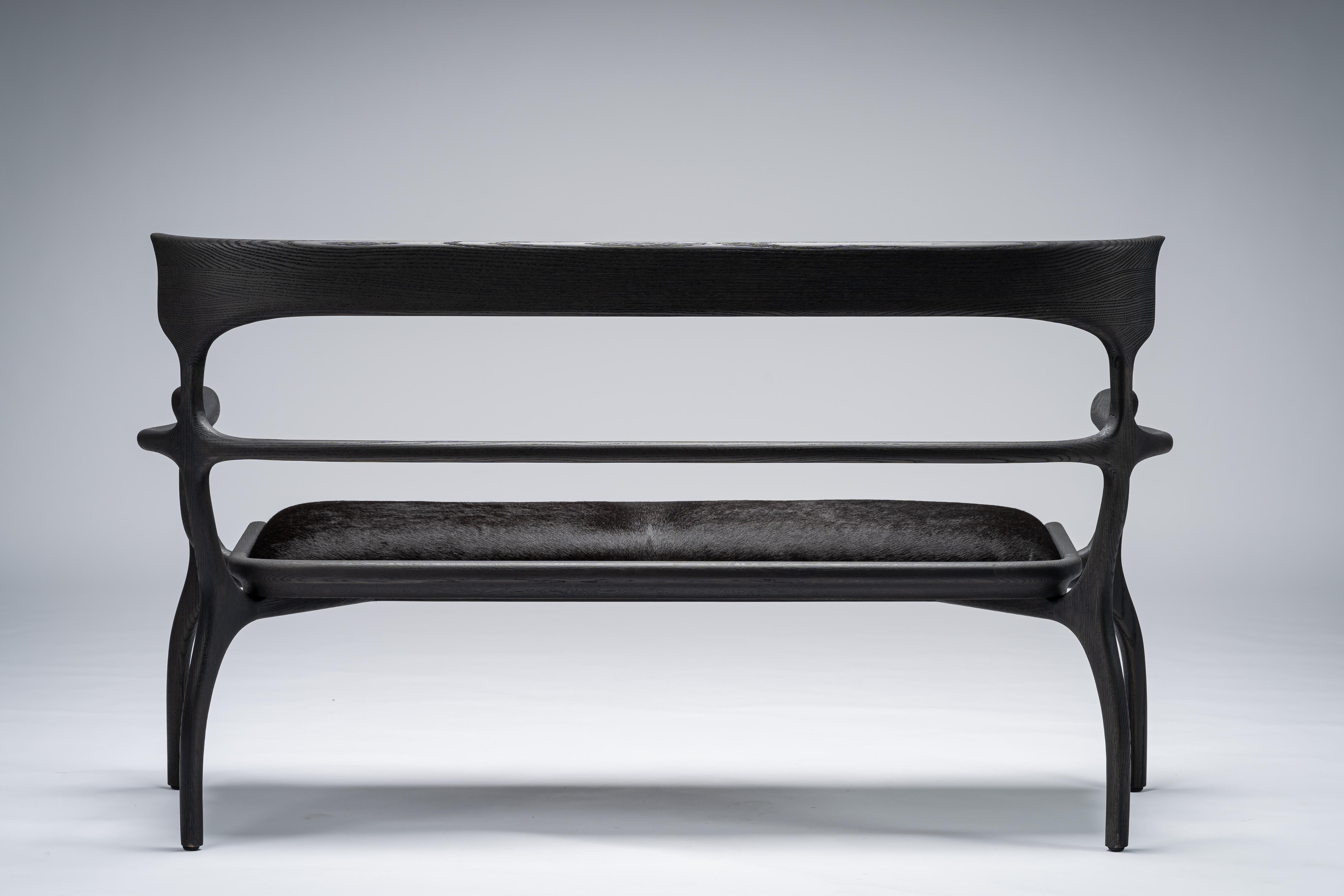 black settee bench