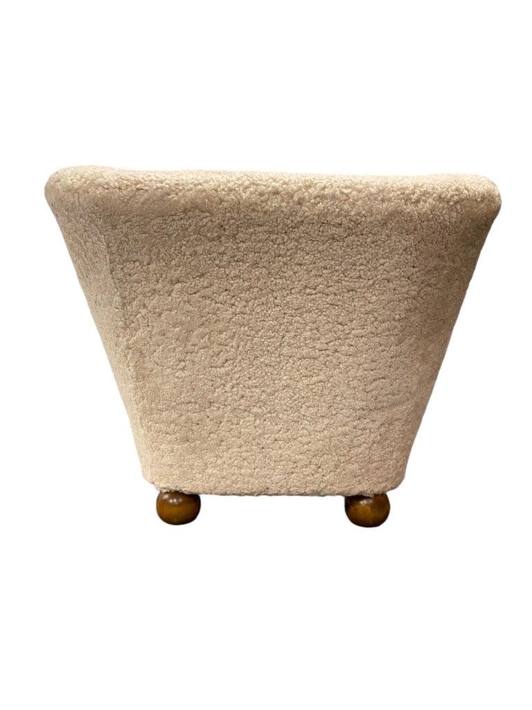 Märta Blomstedt Aulanko Armchair in Sheepskin, 1940s 4