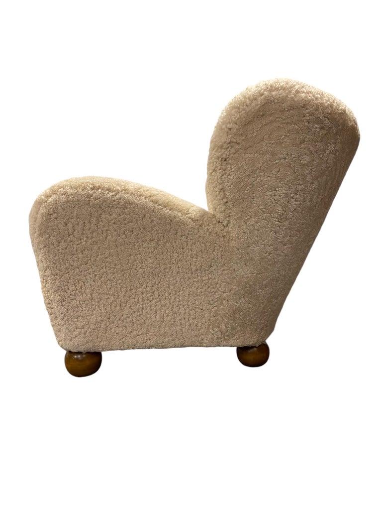 Märta Blomstedt Aulanko Armchair in Sheepskin, 1940s 5