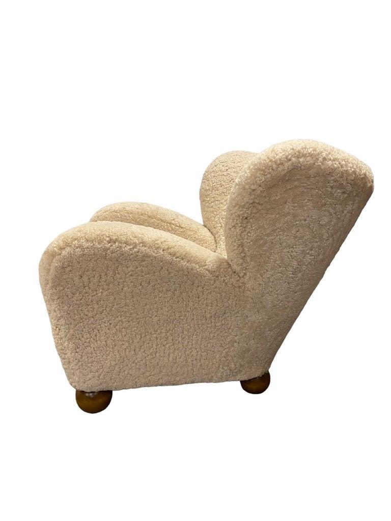 Märta Blomstedt Aulanko Armchair in Sheepskin, 1940s 6