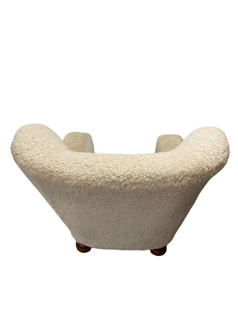Märta Blomstedt Aulanko Armchair in Sheepskin, 1940s 7