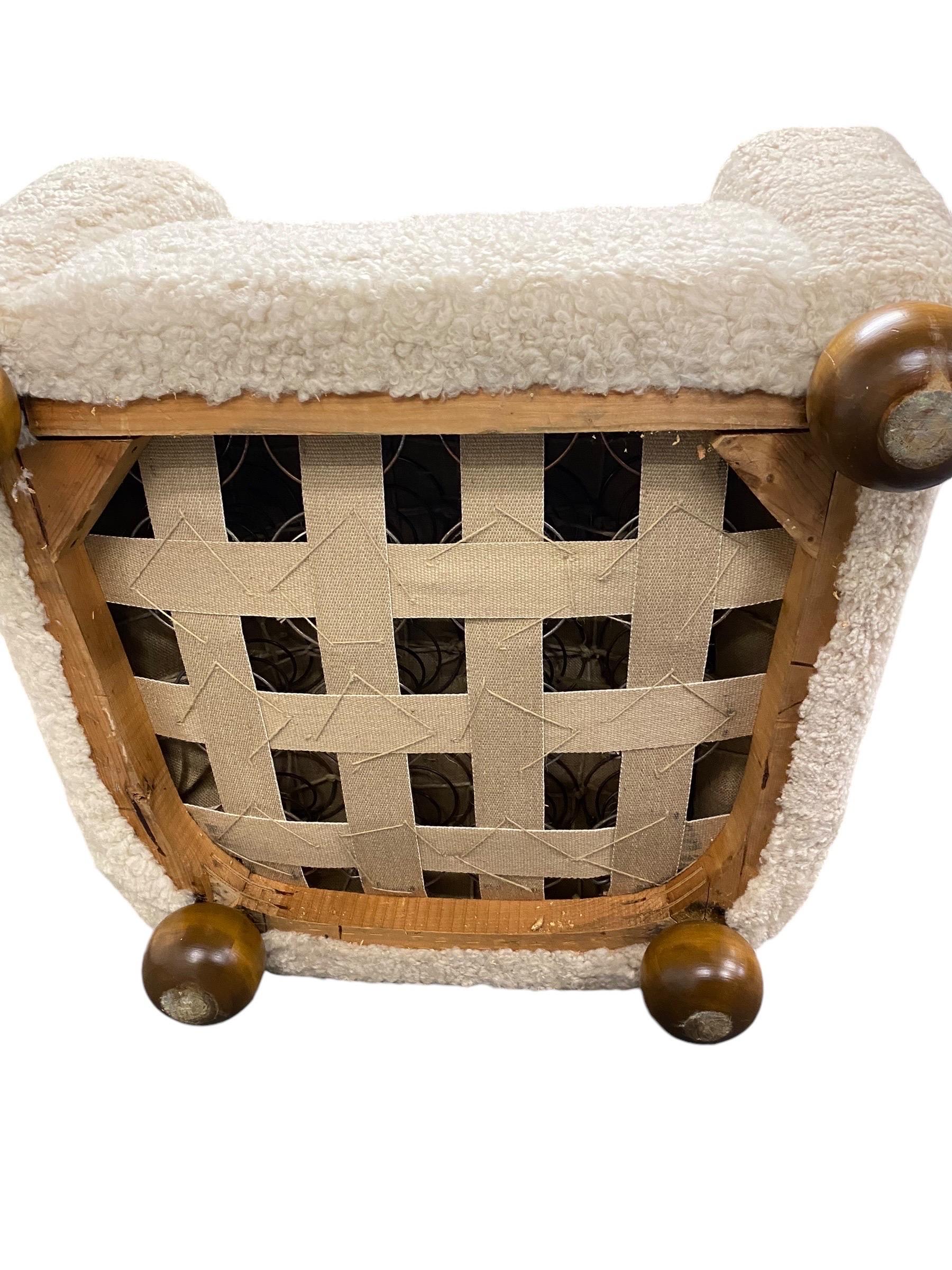 Märta Blomstedt Aulanko Armchair in Sheepskin, 1940s 8