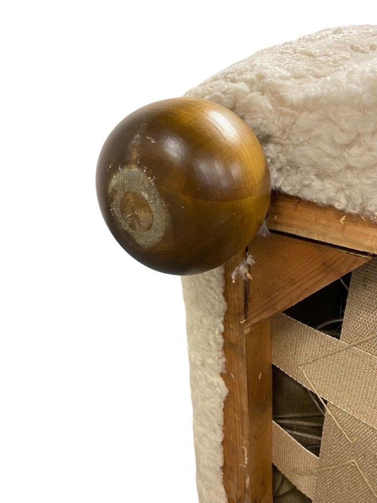 Märta Blomstedt Aulanko Armchair in Sheepskin, 1940s 10