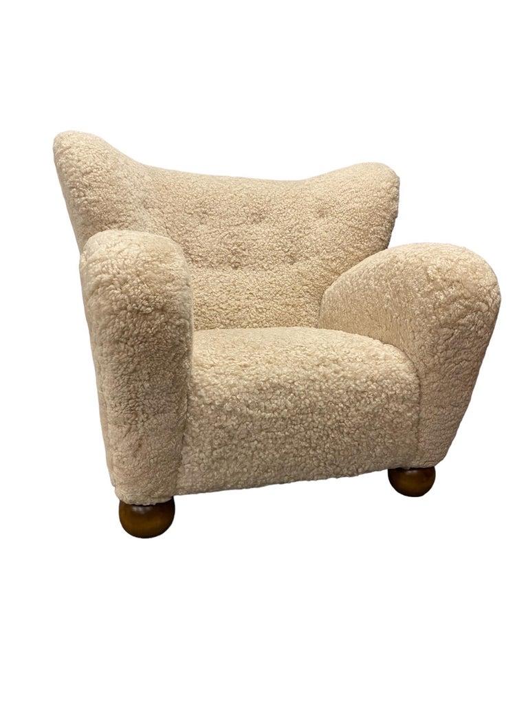 Märta Blomstedt Aulanko Armchair in Sheepskin, 1940s 3