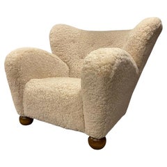 Märta Blomstedt Aulanko Armchair in Sheepskin, 1940s