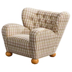 Märta Blomstedt, Silla de salón, Madera, Tela, Finlandia, década de 1940