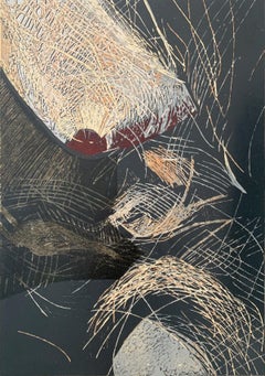Nude 6. Contemporary Figurative & abstract Linocut, Polish artist