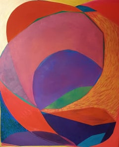 Komposition S. Zeitgenössische Ölgemälde, Abstrakt, Bunt, Polnischer Künstler