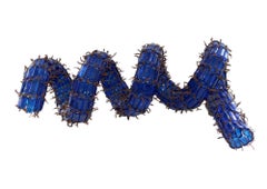 Direction blue - black. 2006, glass, copper, author technique  18x56x50 cm