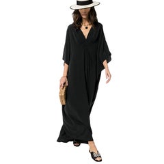 Marta Larsson Black Silk Dunaway Kaftan