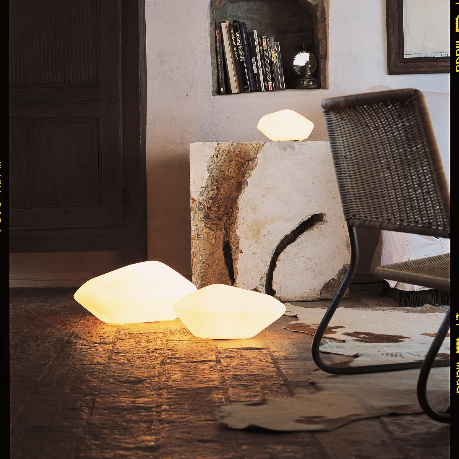 Mid-Century Modern Marta Laudani & Marco Romanelli Large Table Lamp 'Stone of Glass' by Oluce