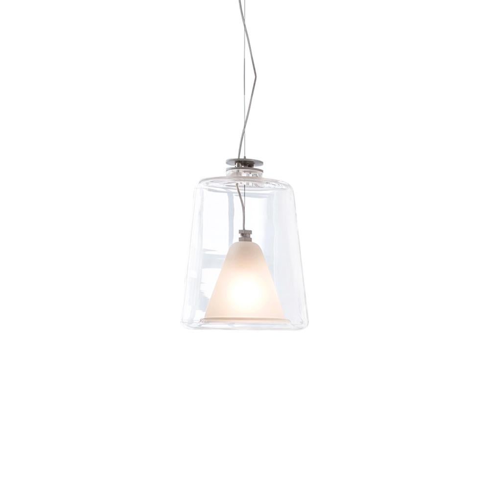 Mid-Century Modern Marta Laudani & Marco Romanelli Suspension Lamp 'Lanternina' by Oluce For Sale