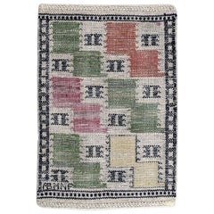 Märta Måås-Fjetterström Handwoven Carpet, Wool, "Rölakan" Technique