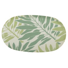 Märta Måås-Fjetterström AB. Oval serving tray in moulded wood with leaf motif.