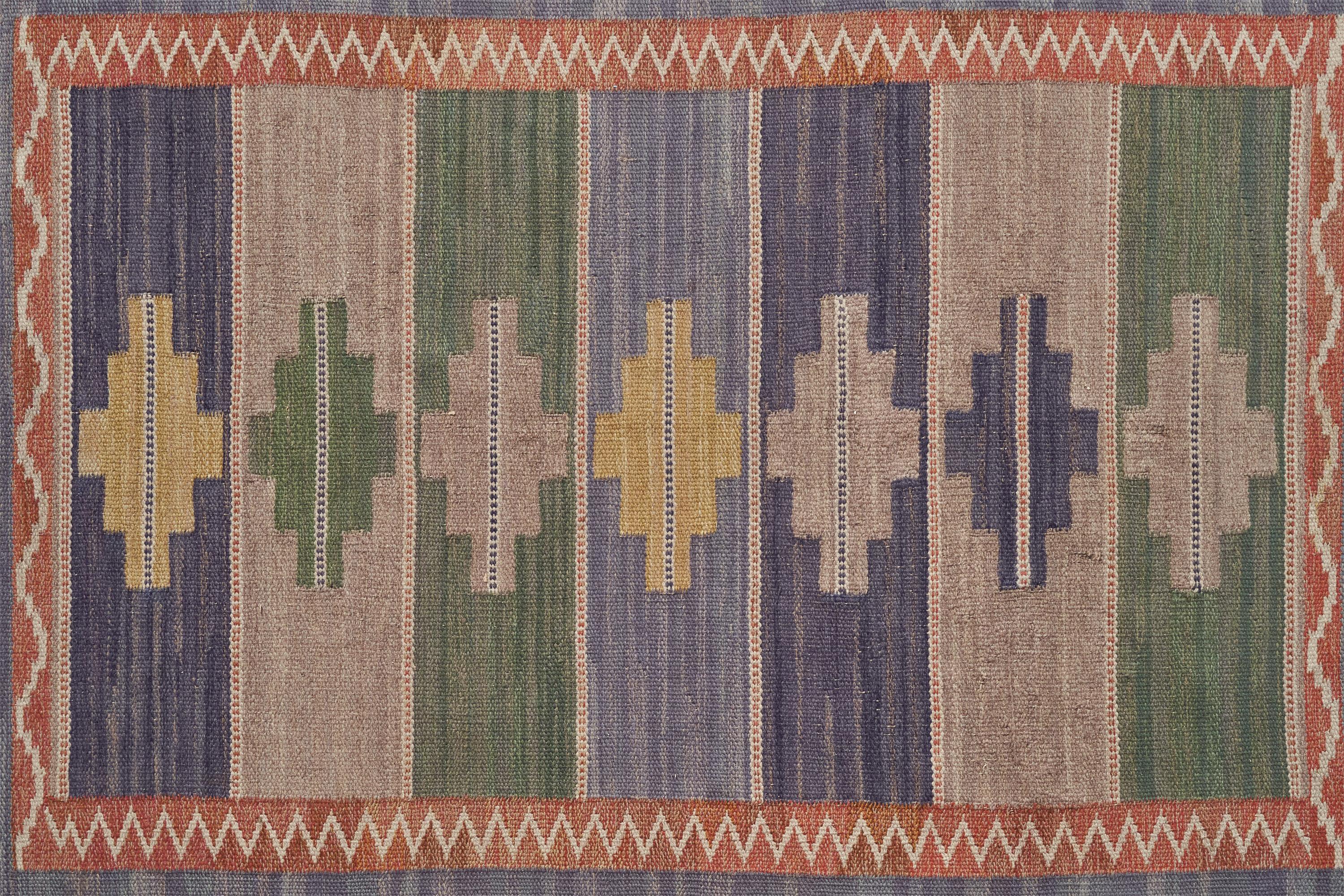 Scandinavian Modern Märta Måås-Fjetterström, Carpet, Wool, Sweden, 1950s For Sale