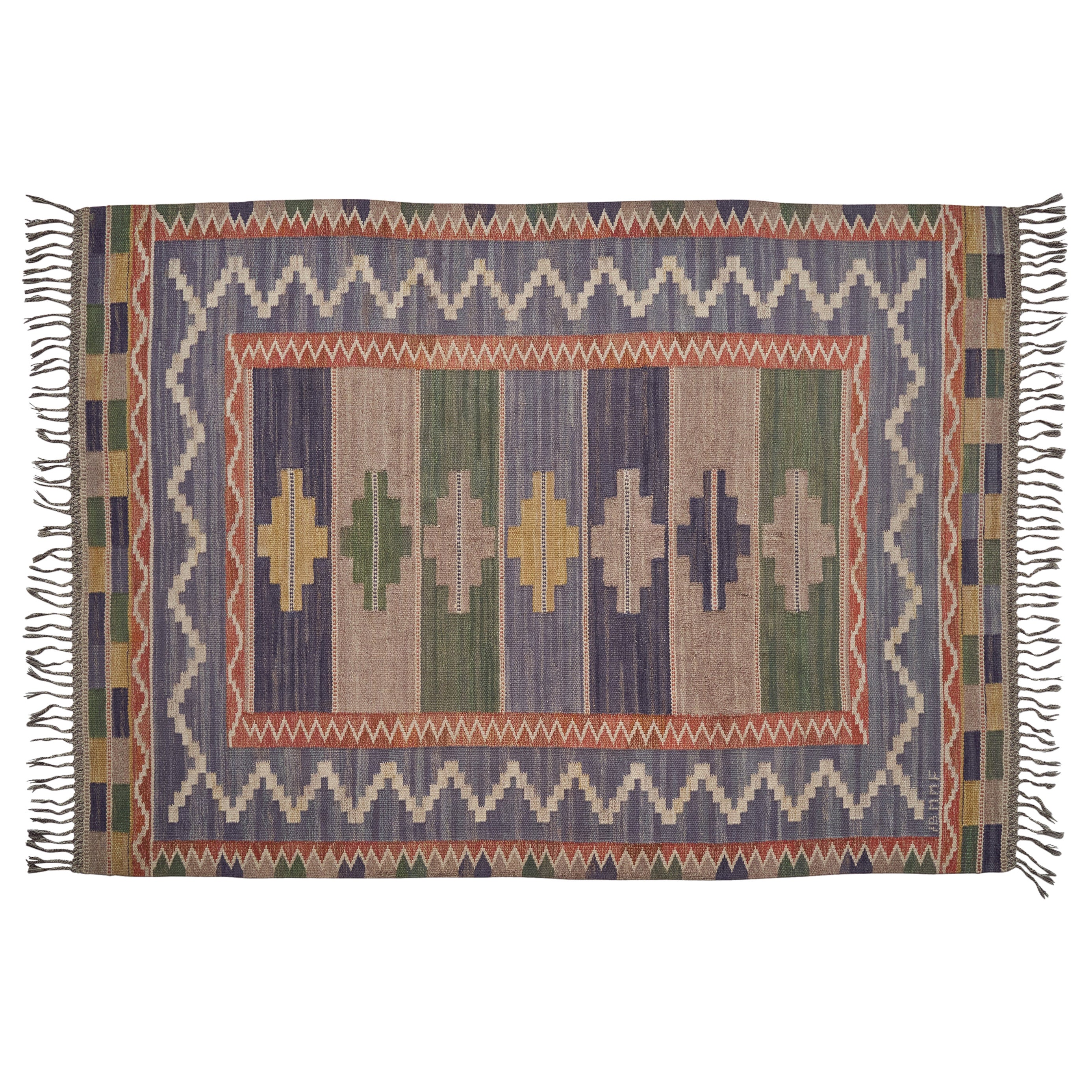 Märta Måås-Fjetterström, Teppich, Wolle, Schweden, 1950er Jahre