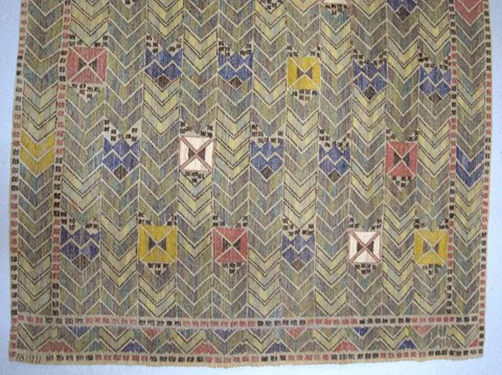 Märta Måås-Fjetterström, Sweden b. 1873, dated 1941.
Large handwoven carpet, wool, 