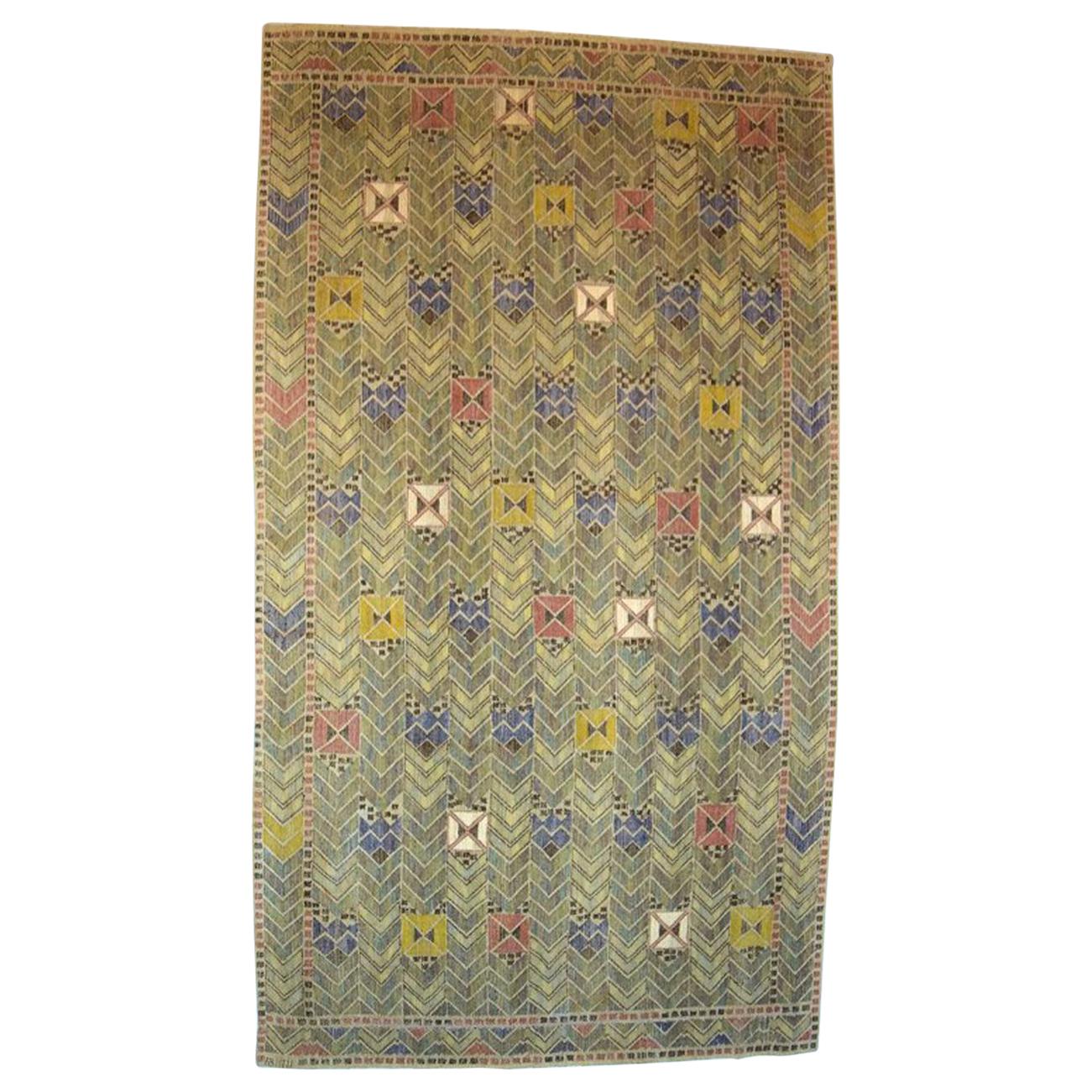 Märta Måås-Fjetterström, Dated 1941 Large Handwoven Carpet