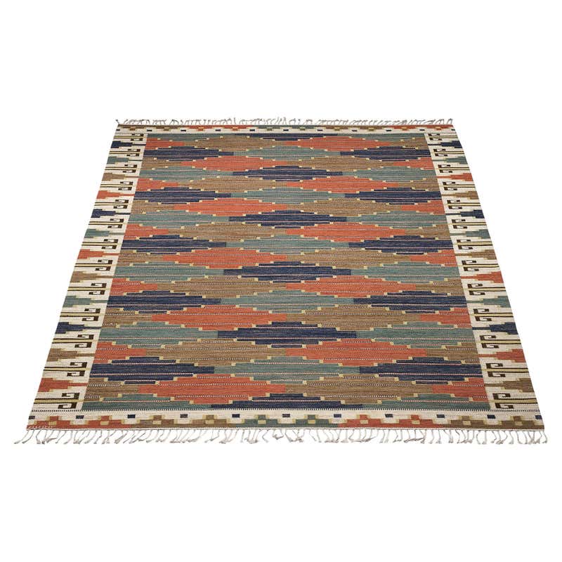 Illustration of Scandinavian Decor With Handwoven Textiles