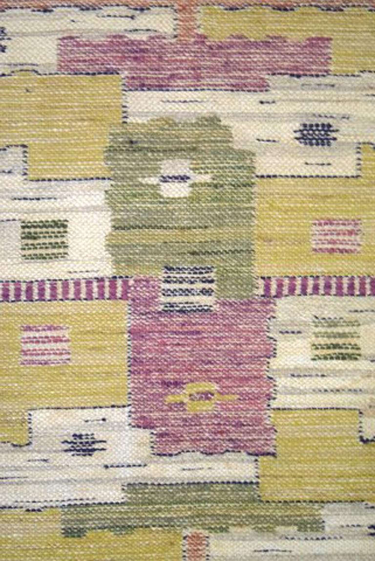 Marta Maas-Fjetterström, Handwoven Carpet, Wool (Skandinavische Moderne)