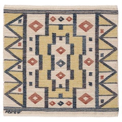 Antique Märta Måås-Fjetterström handwoven tapestry "Maljan"