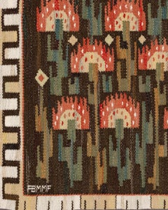 Märta Måås-Fjetterström handwoven tapestry "Nejlikan"