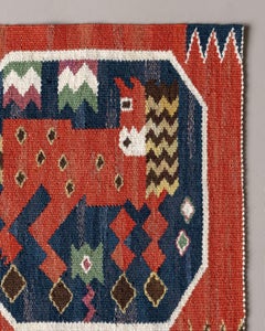 Märta Måås-Fjetterström handwoven tapestry "Röd häst"