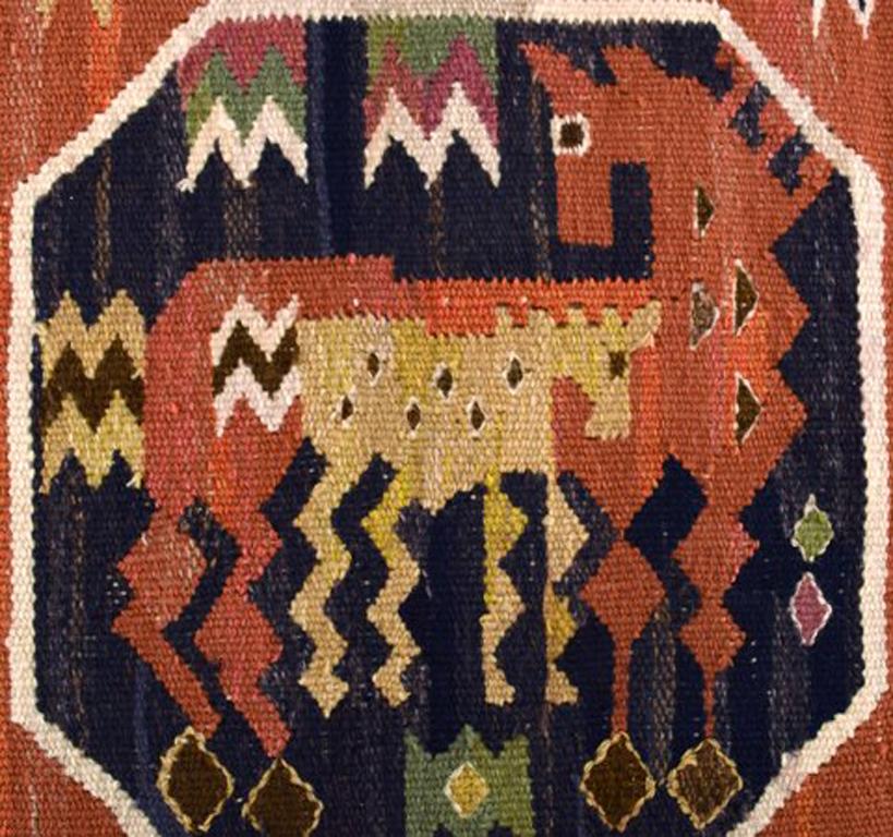 Märta Måås-Fjetterström, Sweden b. 1873, 1941.
Handwoven rug of wool in 