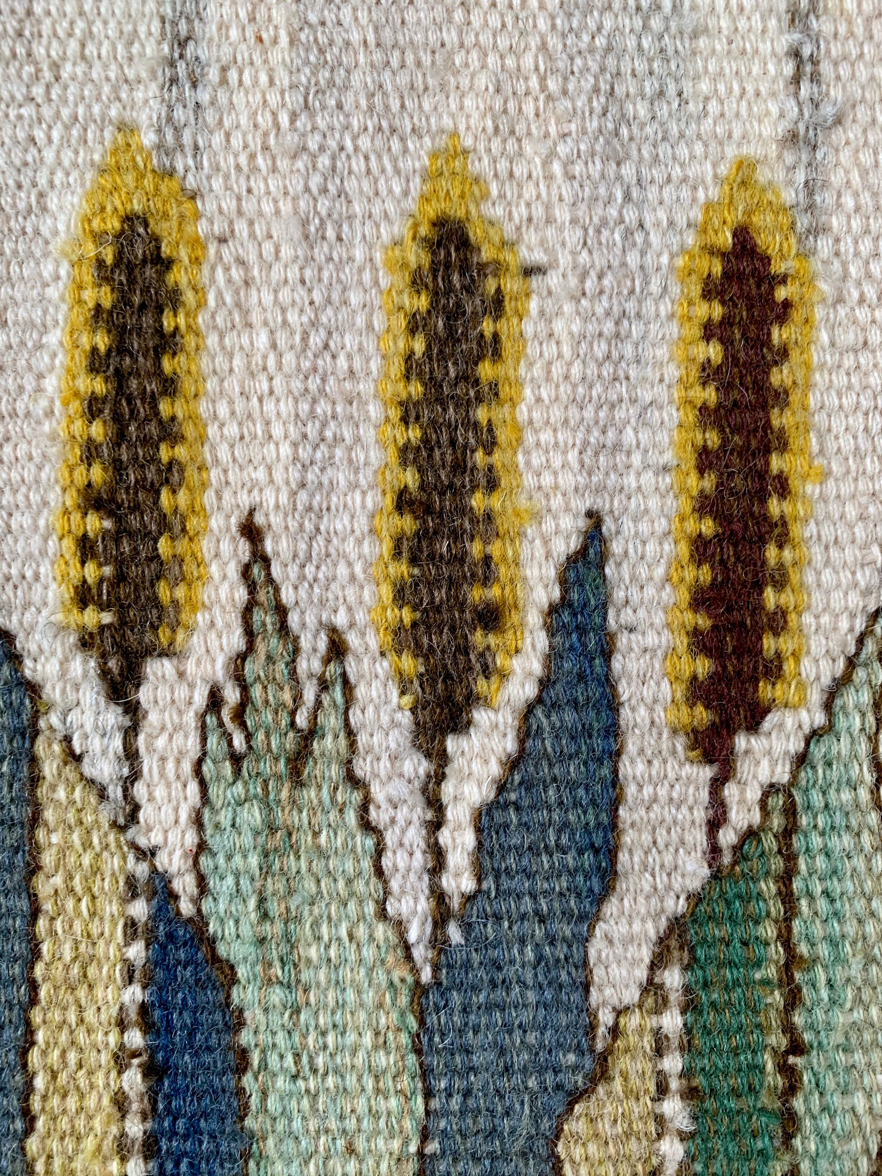 Late 20th Century Märta Måås-Fjetterström Tapestry in Wool ‘Blomlapp’ For Sale